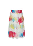 Print Smocked Midi Skirt - WASHED - 36574 - 1