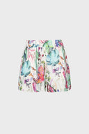 Printed Linen Tropical Shorts - WASHED - 36562 - 3