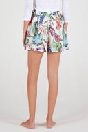 Printed Linen Tropical Shorts - WASHED - 36562 - 2