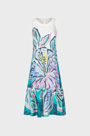 Print Halter Linen Dress - WASHED - 36572 - 3
