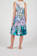 Print Halter Linen Dress - WASHED - 36572 - 2